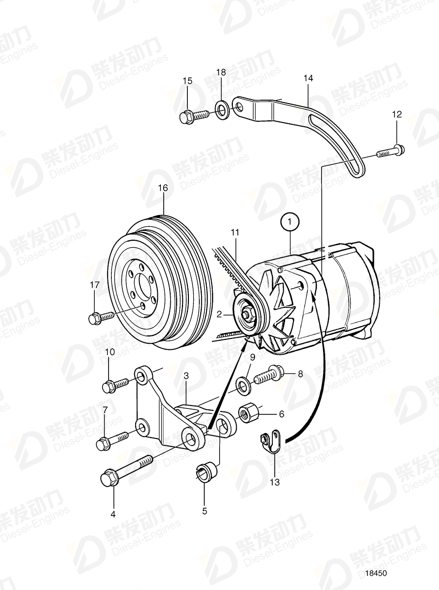 volvo penta Pulley 11032063 Drawing volvo penta Pulley 11032063 Drawing